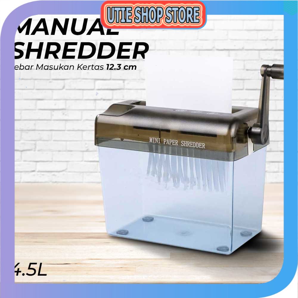 

UTIE STORE - Penghancur Kertas Manual CD Card Paper Shredder 4.5L - WST-123