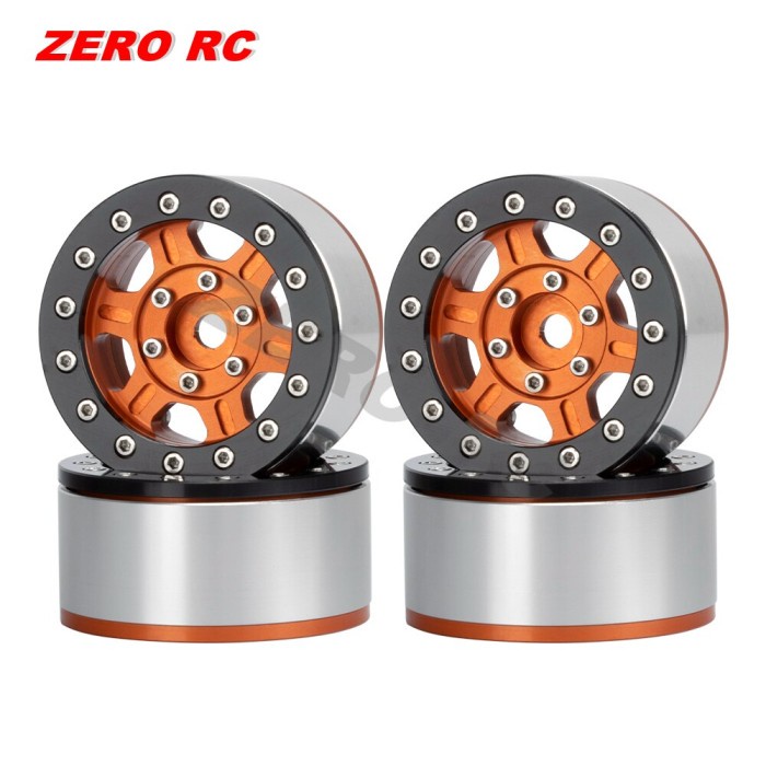 4Pcs VELG 1.55 CNC Alloy Beadlock Wheels Rim TF2 CC01 SCX10 MN86