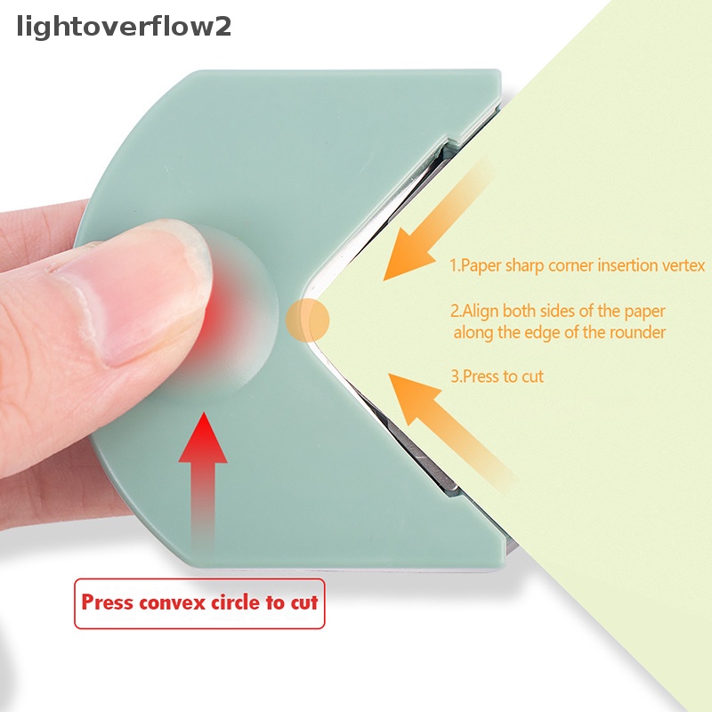 [lightoverflow2] Mini Portable Corner Rounder Kertas Trimmer Punch DIY Kertas Kartu Foto Cutg Perlengkapan Kantor Cutg Corner Photo Card Trimmer [ID]