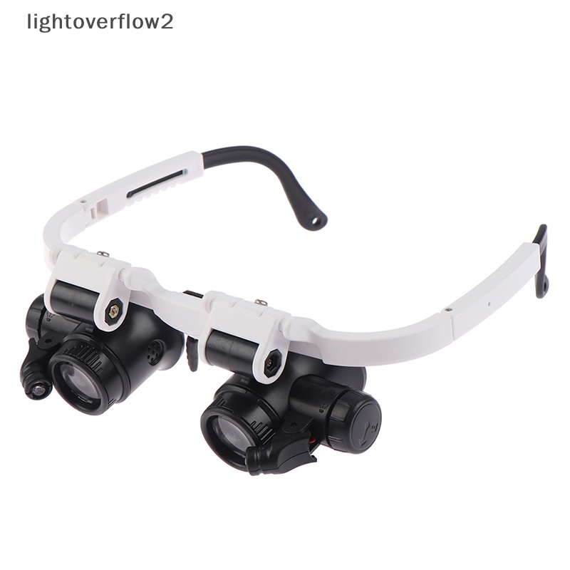 [lightoverflow2] Bando Kaca Pembesar Kacamata Dengan Lampu LED 8X 15X 23X Watchmaker Jeweler Loupe [ID]