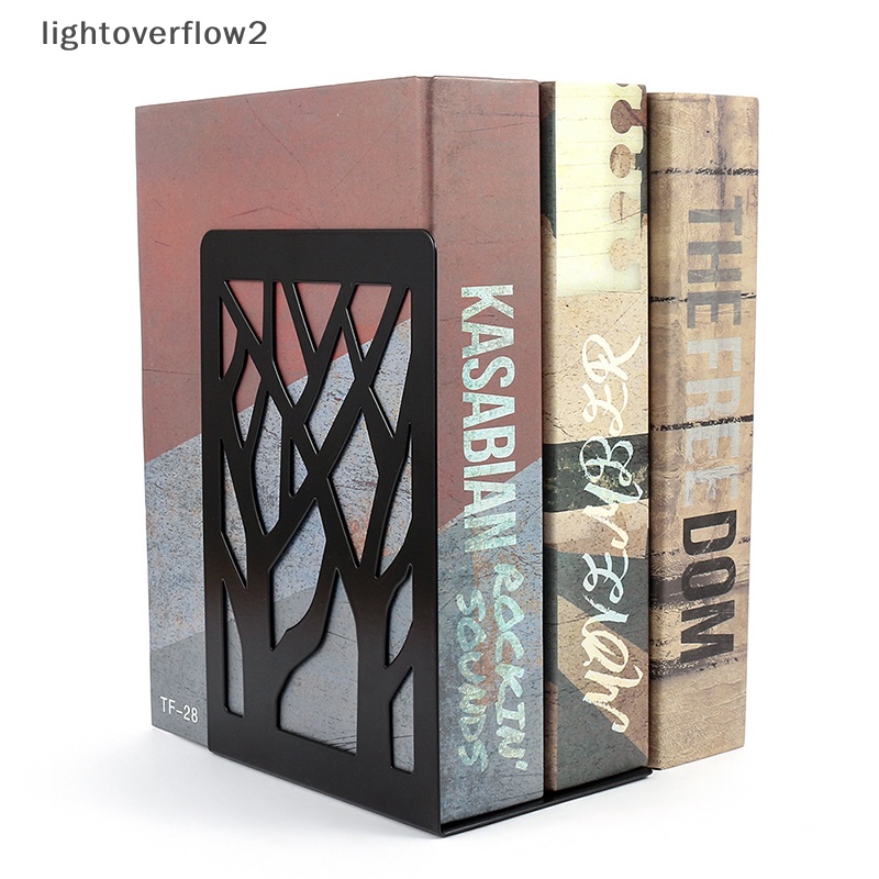 [lightoverflow2] Metal Non-Slip Bookend Book Support Stand Stop Buku Kantor Berbentuk Hewan [ID]