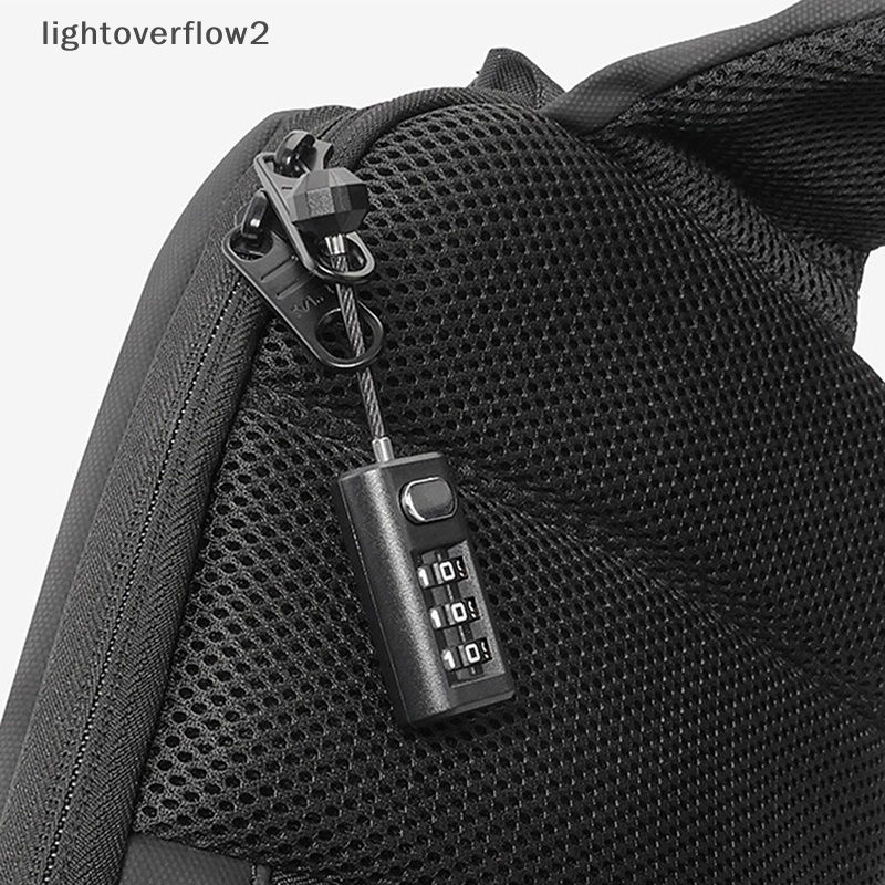 [lightoverflow2] 3digi Coded Lock Gembok Kecil Resettable Kunci Koper Untuk Toolbox Travel Bag [ID]