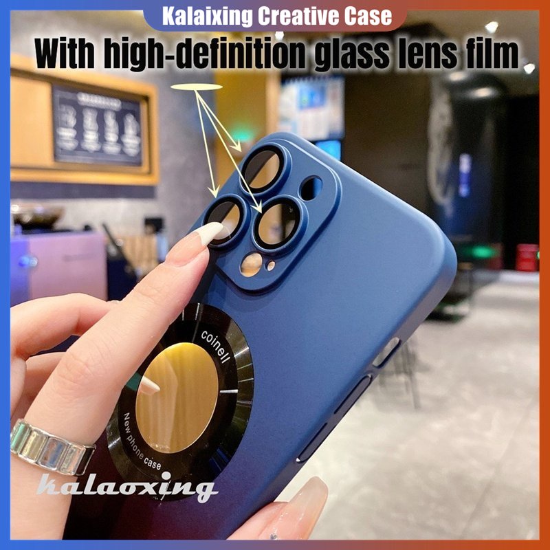 Casing Ponsel Warna Gradasi Dengan Film Perlindungan Lensa Untuk IPhone 13 Pro Max12 11 Pro Max Fungsi Magnetik Hard Back Cover