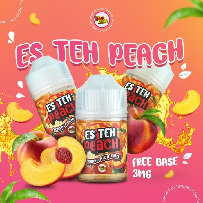 Kaki Lima Es Teh Peach 60ML by Kaki Lima Liquid Original Authentic