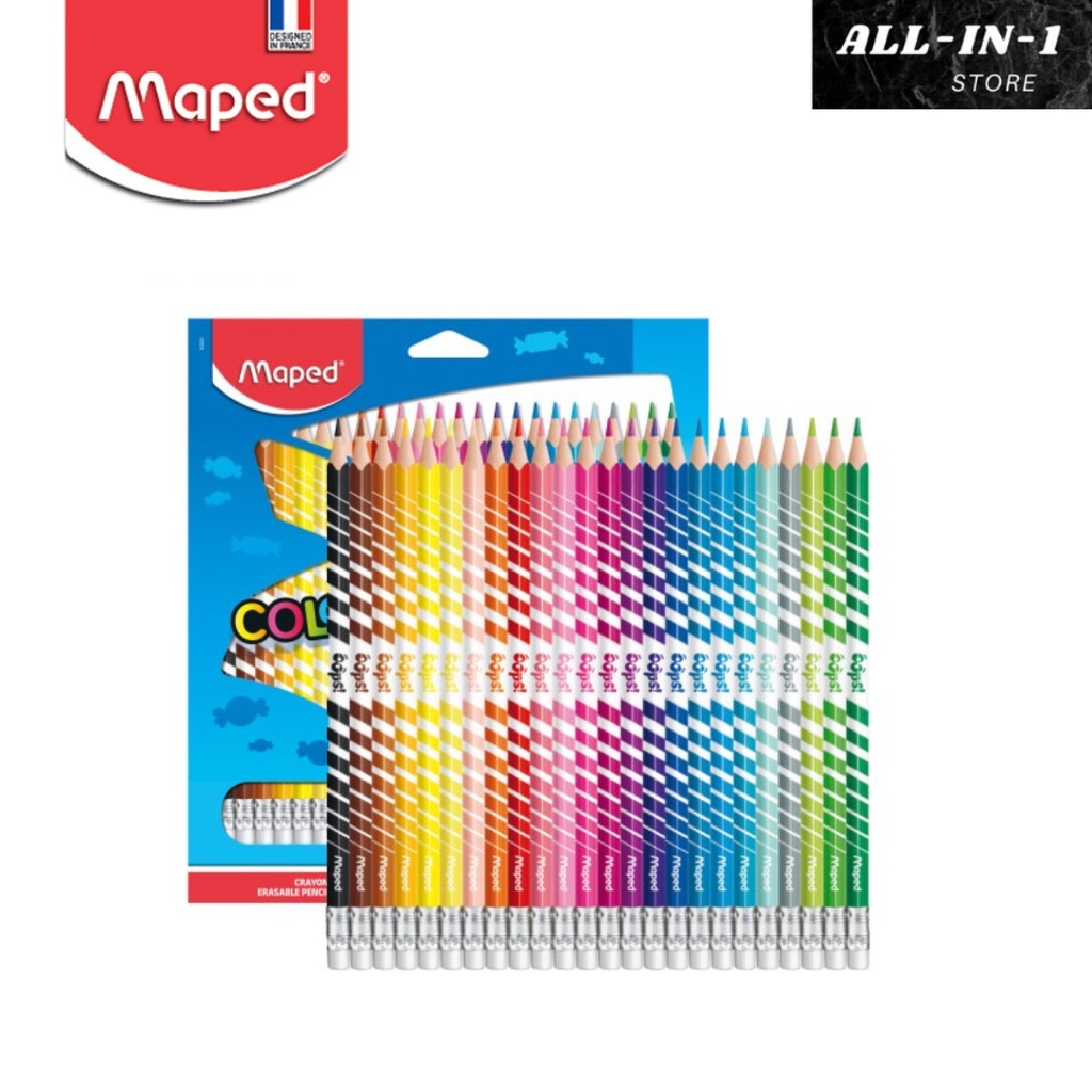 

Maped Erasable Pensil Warna OOPS set 24 - Cardboard