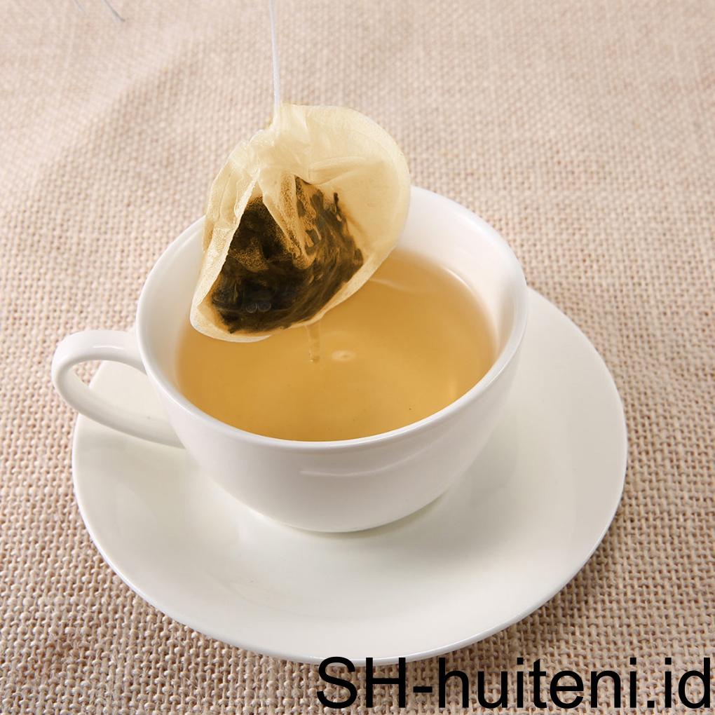 100pcs 6cm/236inch Tea Filter Bag Kosong Kertas Saringan Kopi Serut Sekali Pakai Untuk Teh Daun Longgar