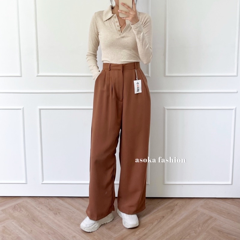 ASOKA Loose Pants 999 (PART 2) Trousers Wanita - Celana Kulot Wanita - Celana Kantor Formal/Casual