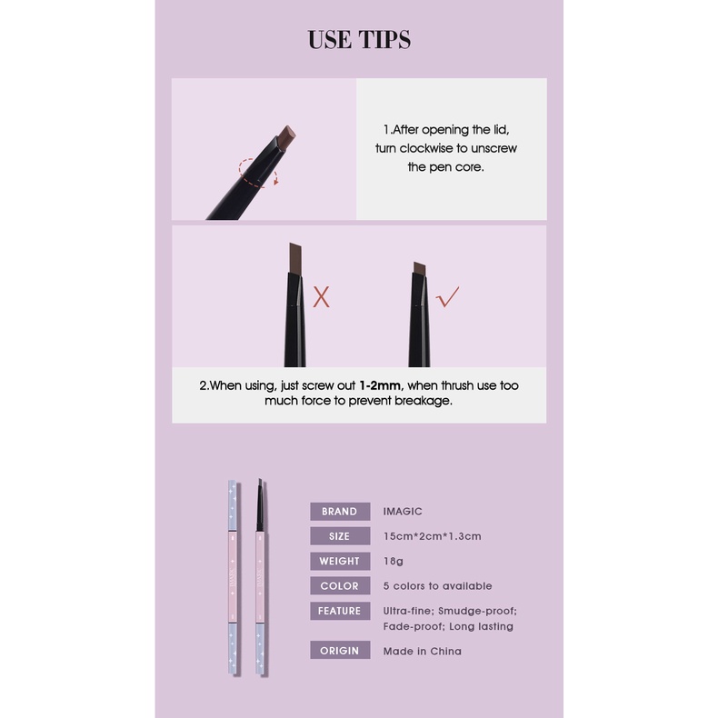 (READY &amp; ORI) IMAGIC Little Star Thin Eyebrow Pencil EY339