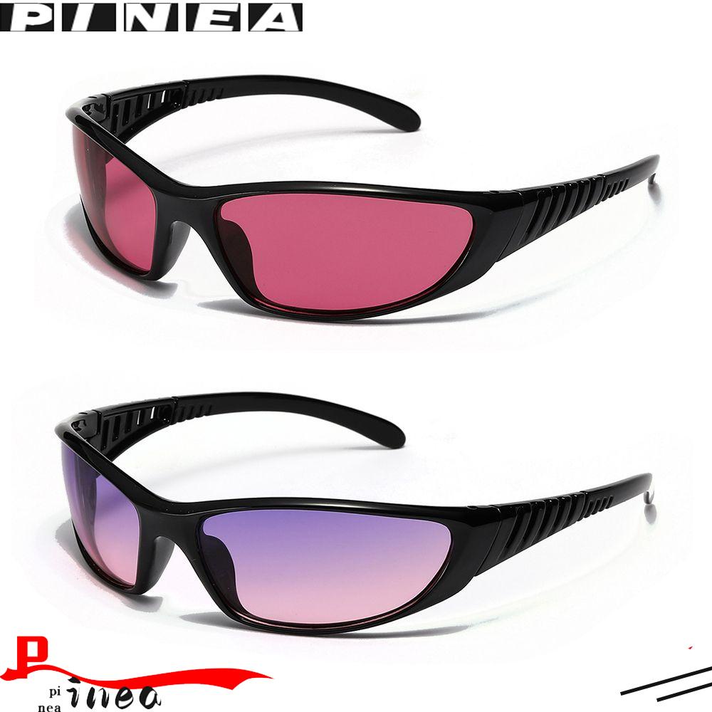 Y2K Sunglasses for Men Women Punk Trendy Oval Shades UV400 Goggles Cycling Driving Fishing Eyewear