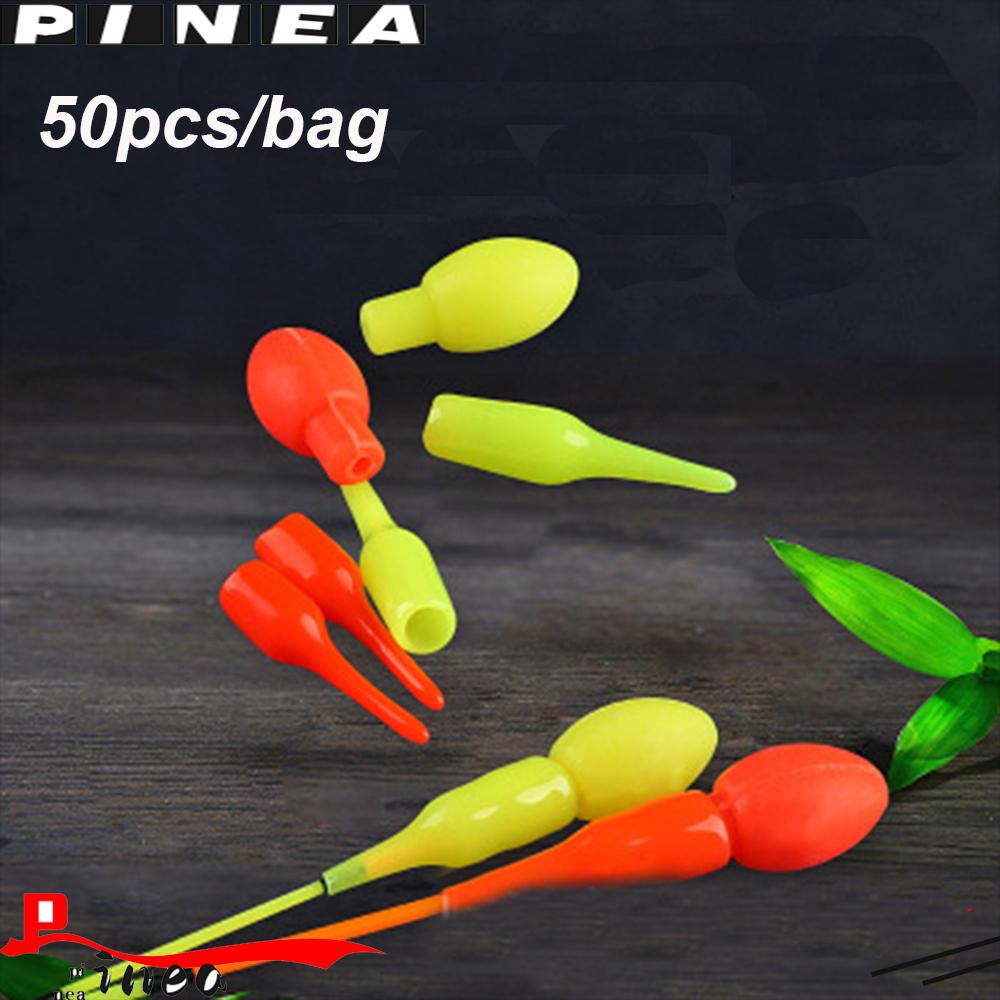 Nanas 50PCS Pelampung Memancing Drift Tail Rig Rigging Bahan Hot Fishing Tackles Tools Stoppers Konektor Plastik Bercahaya