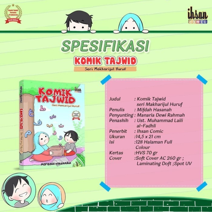 BUKU Komik Tajwid Seri Makharijul Huruf