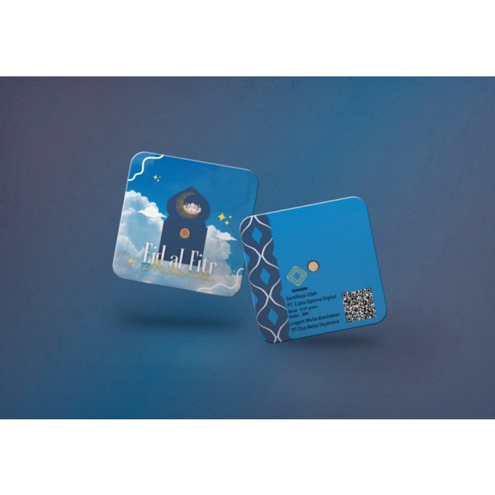 Logam Mulia EMAS Micro Gold Idul Fitri EID MUBARAK 0.025 0.05 0.1 gram
