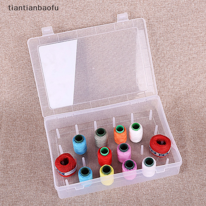 [tiantianbaofu] Kotak Penyimpanan Benang Jahit 42buah Spools Bobbin Carry Case Wadah Holder Craft Spool Organizing Case Sewing Storage Box Butik