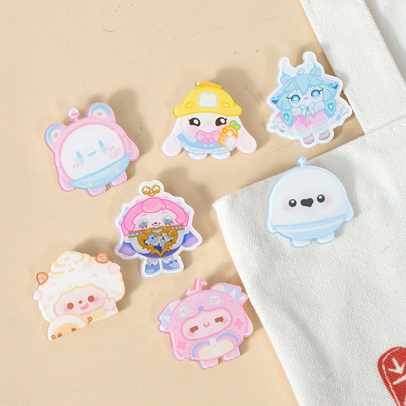 Kartun Kartun Kartun Bros Akrilik Lencana ins Gaya Lucu Perhiasan Tas Sekolah Liontin Pesta Bros