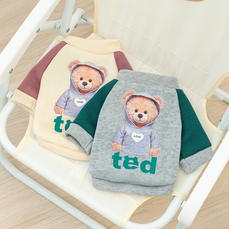 Musim Semi/Summer Tipis Bernapas Teddy Bear Amerika Mode Sweater