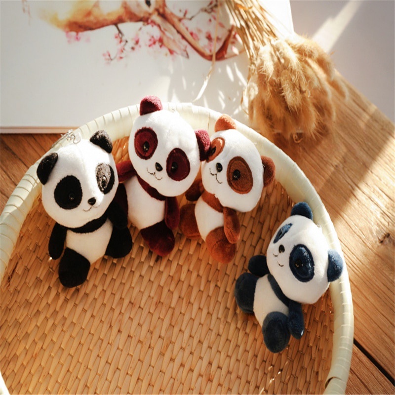 Plush Doll Panda Tas Liontin Kunci Wedding Panda Plush Doll