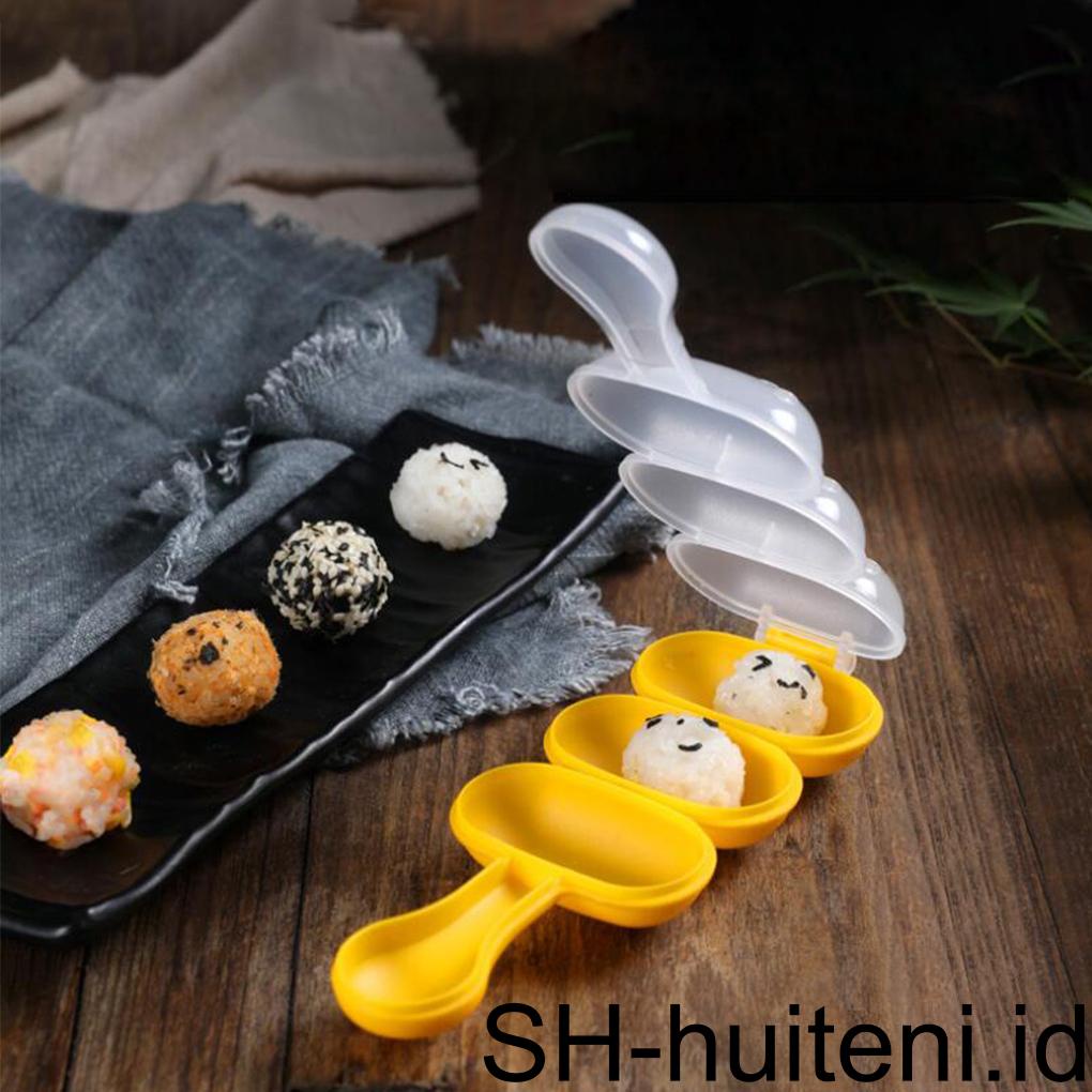 Rice Ball Cetakan Portable DIY Hand Held Handled Pembuat Pemula Indoor Alat Masak Dapur Rumah Tangga Dengan Sendok