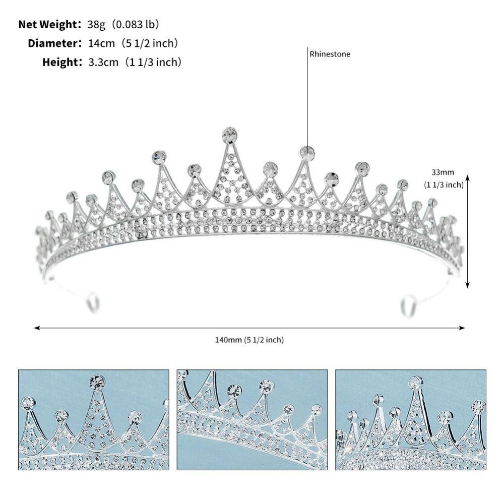 Needway   Baroque Kristal Tiara Temperamen Retro Gadis Hadiah Aksesoris Rambut Perhiasan Rambut Alloy Bar Mitzvah Mahkota