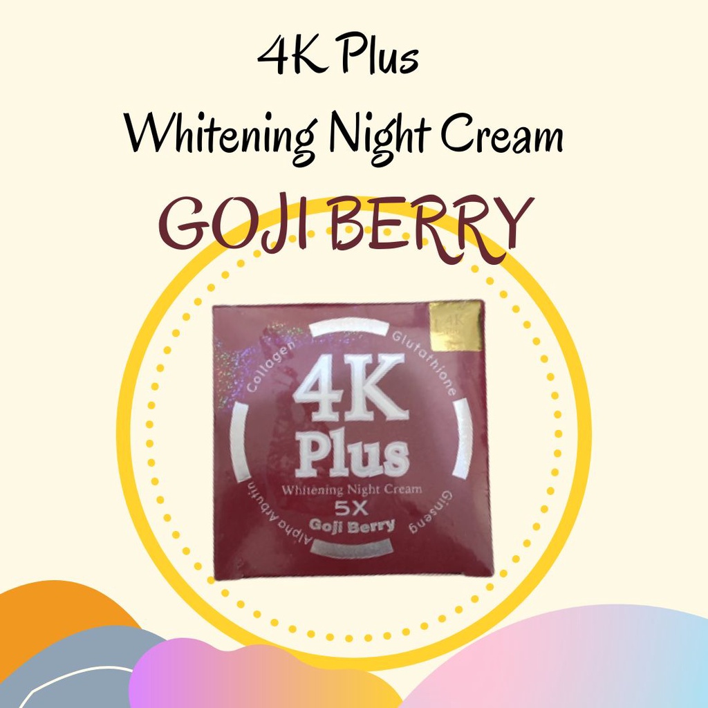 4K Plus 5X Whitening Night Cream | Underarm Cream | Day Cream | BB Cream | Goji Berry | Berry Plus | Wajah Mulus Putih Bebas Jerawat Thailand