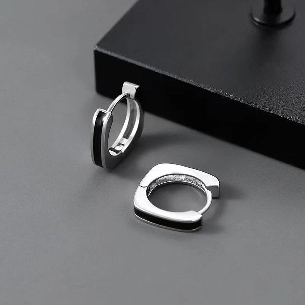 Mxbeauty Pria Hoop Earrings Kepribadian Halus Fashion Perhiasan Hip Pop Niche Desain U Shape Cooper Gaya Korea Earrings