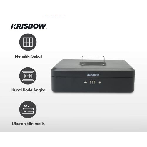 Krisbow Cash Box / kotak uang cash Dengan Kombinasi