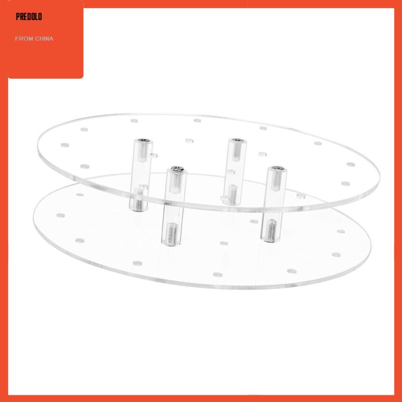 [Predolo] Stand Display Kue Akrilik Bening 16lubang Tempat Kue Dekorasi Syukuran