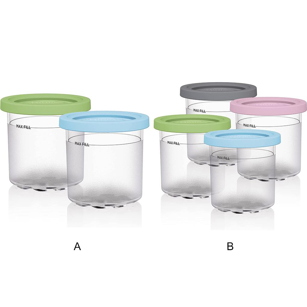 Ice Cup Cream Tub Reusable Dapat Kapasitas Besar Handy Instalasi Sealing Lid Profesional Warna-Warni Banyak Digunakan