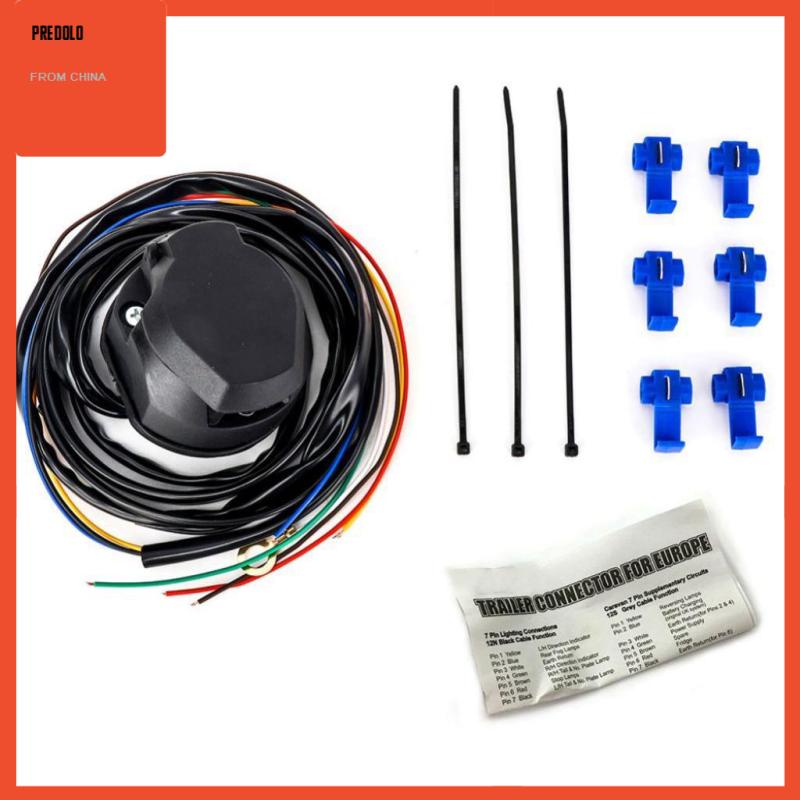 [Predolo] Kabel Socket Trailer 7pin 1.5m Wire Konektor Kabel Trailer Mobil Eropa