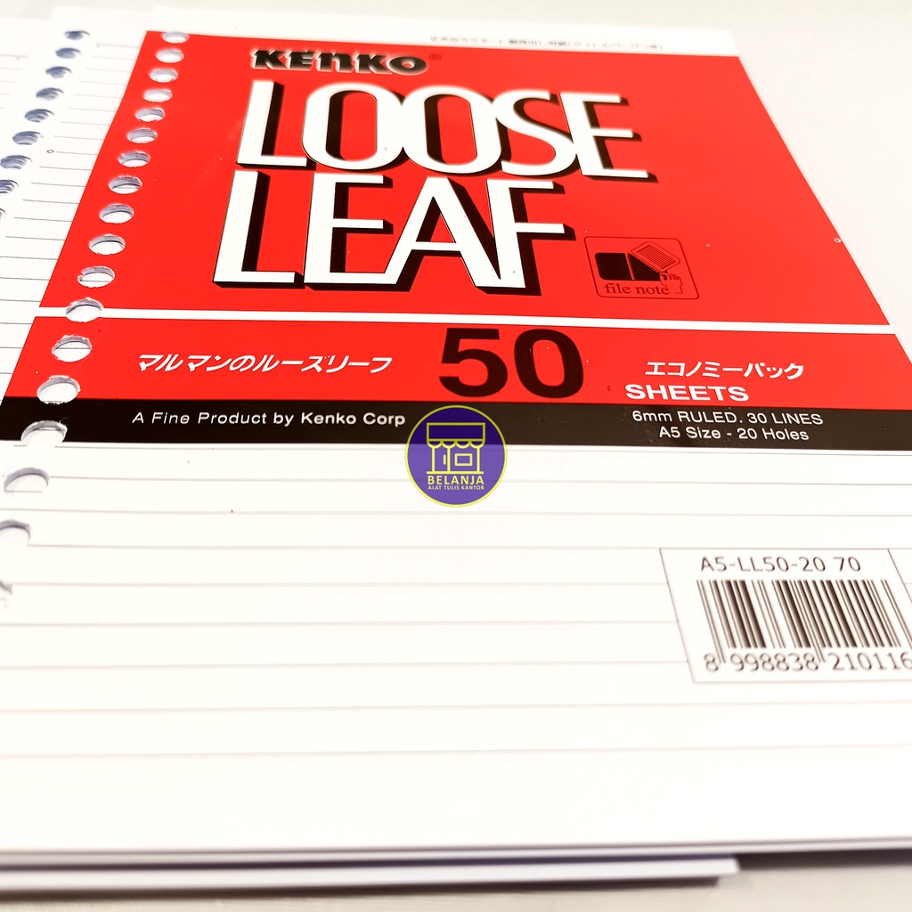 

Kenko - Loose Leaf A5 - LL50 - 20 Holes - Pack