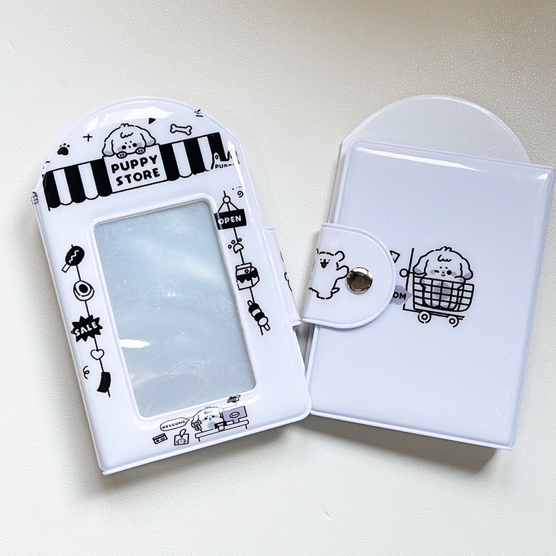 Ins Lucu Puppy Album Foto 28saku PP Mini 3inch Idol Card Holder Kartun Photocard Penyimpanan Koleksi Buku