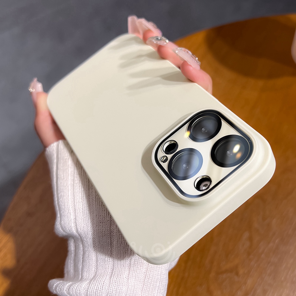 Cakupan Penuh Pelindung Lensa Kaca Casing Ponsel Untuk Iphone12 13 14 Pro Max Case14 Plus Matte Back Cover Ultra Tipis Casing iPhone