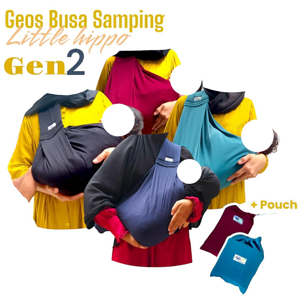 Gendongan Bayi Busa Little Hippo Geos Busa Gen Two Premium Plus Pouch