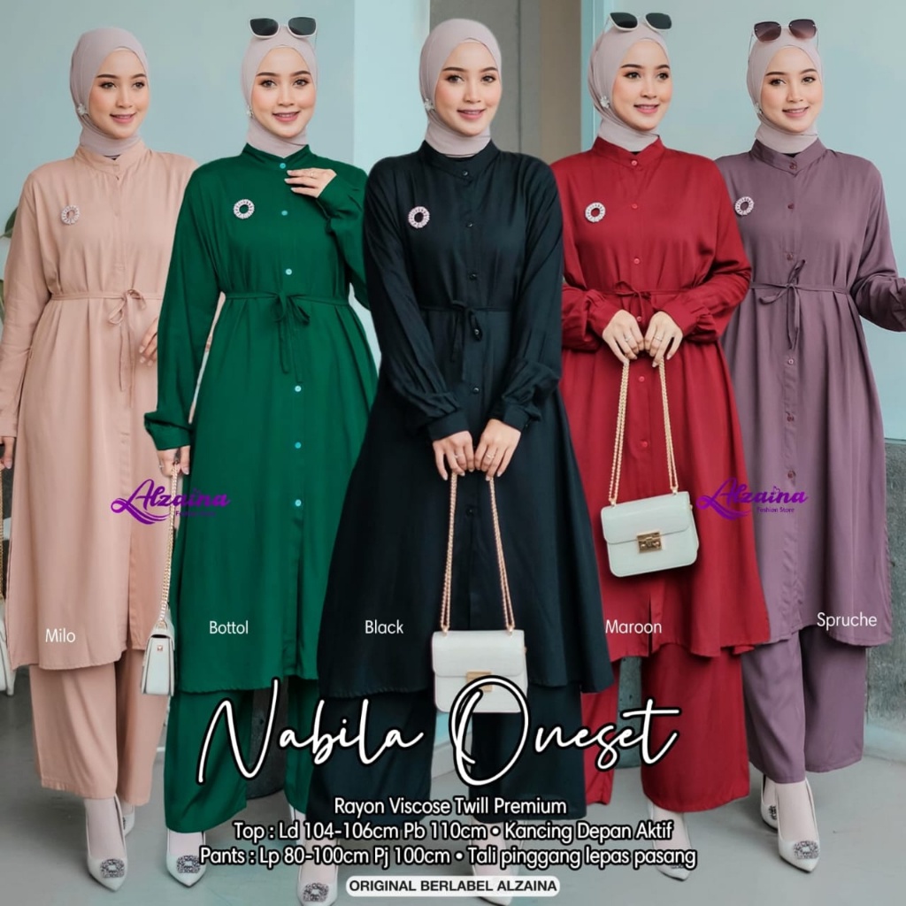 NABILA Oneset ORI ALZAINA | Busui, Rayon Viscose Twill Premium