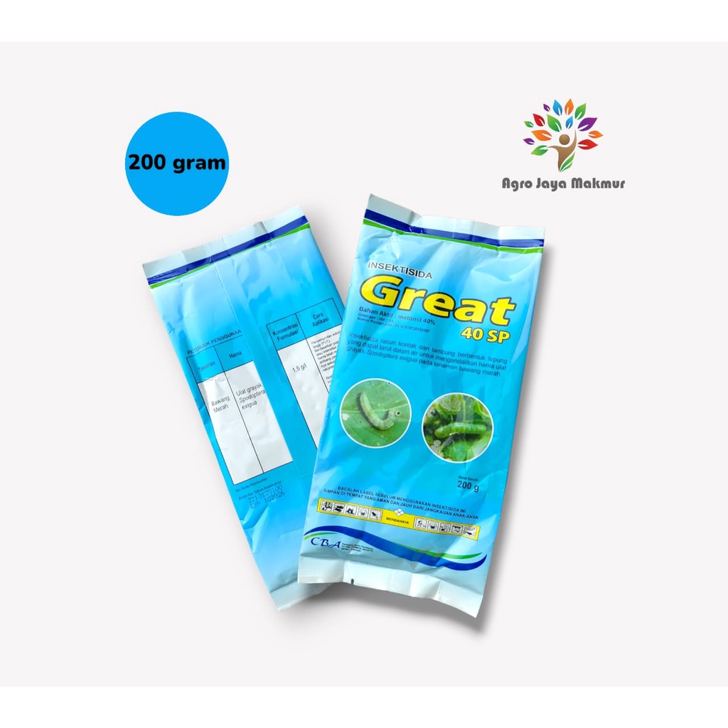 INSEKTISIDA GREAT 40SP 200 GRAM RACUN HAMA ULAT RACUN KONTAK LAMBUNG ULAT DANGKE DANKE LANET LANNATE
