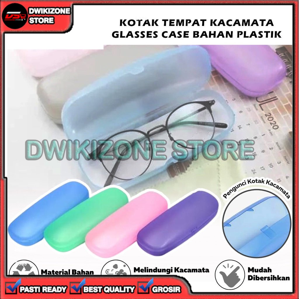 [GROSIR] KOTAK TEMPAT WADAH PENYIMPANAN KACAMATA PLASTIK SIMPLE POLOS EYEGLASSES CASE BOX