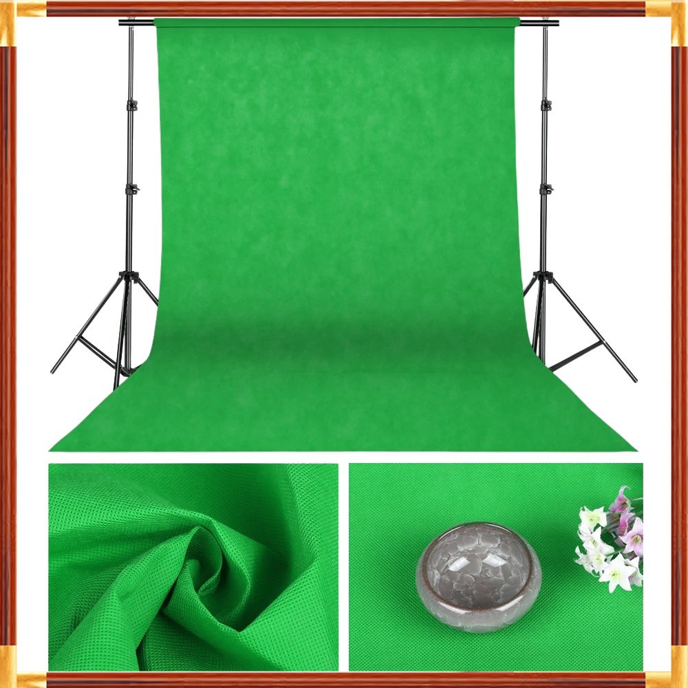 MURAH SH Kain Backdrop Studio Fotografi Non-Woven Textile 150 x 280 cm - SH-BJB-01 - Green MURAH