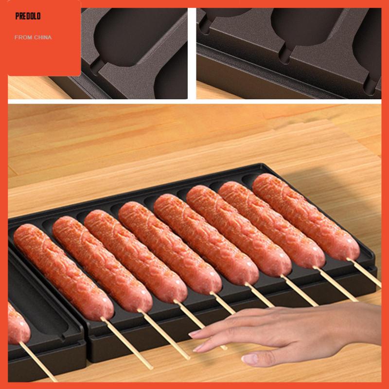 [Predolo] Panggangan Sosis Cooker Nonstick Rectangle Grill Pan Untuk Memasak Di Luar Ruangan