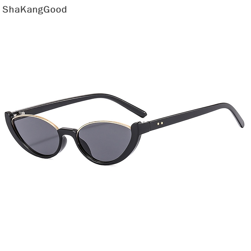 Skid Fashion Mata Kucing Kacamata Hitam Untuk Wanita Minimalis Sunglasses Travel Eyewear SKK