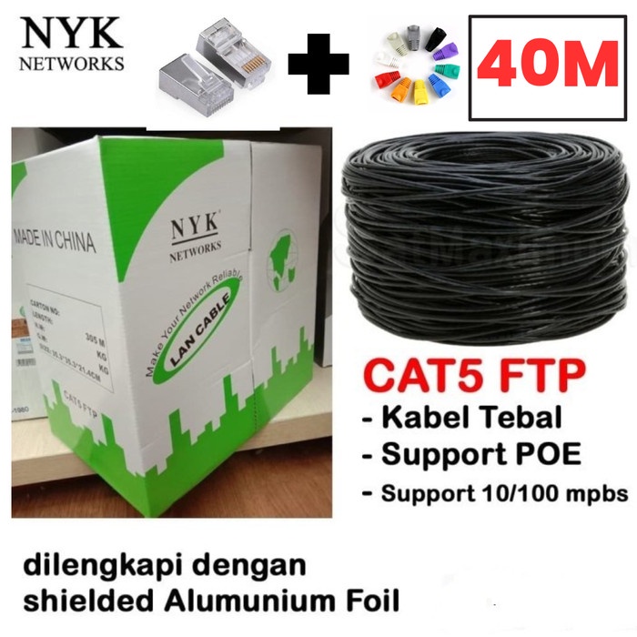 FTP Cat5E Kabel Lan NYK Outdoor METERAN 40 METER