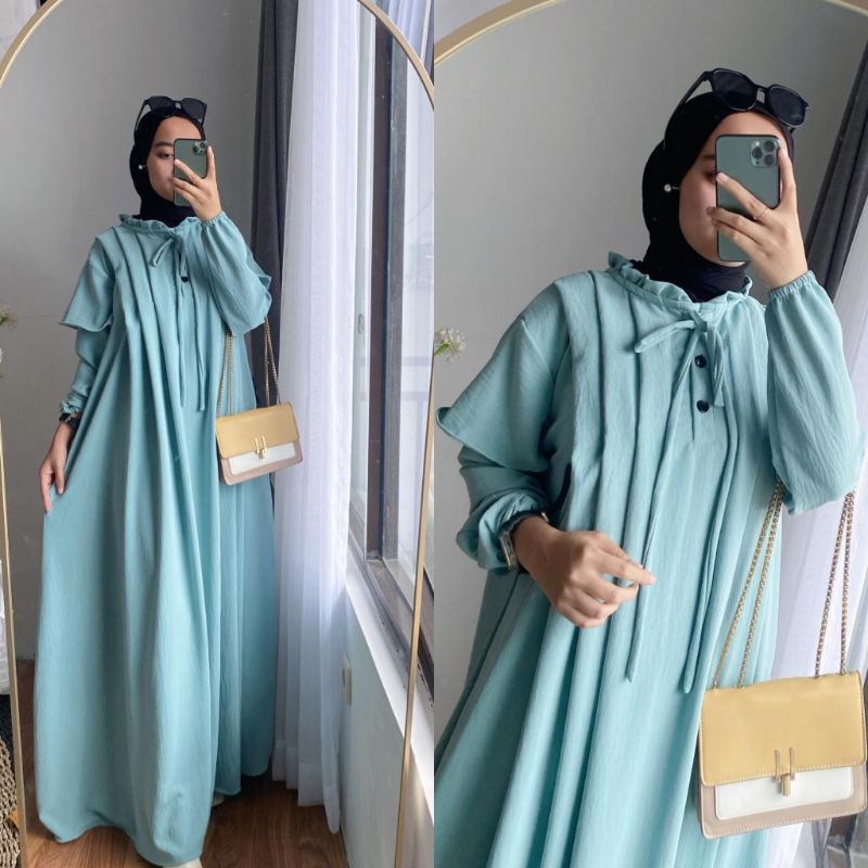 𝐏𝐆𝐌𝐓 • AUDREY DRESS CRINKLE AIRFLOW GAMIS WANITA