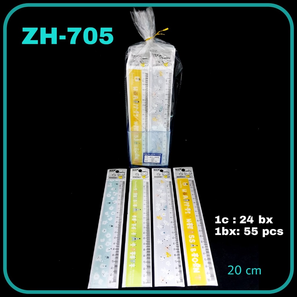 

MJ Penggaris Fancy 20cm Printing/Garisan/Ruler