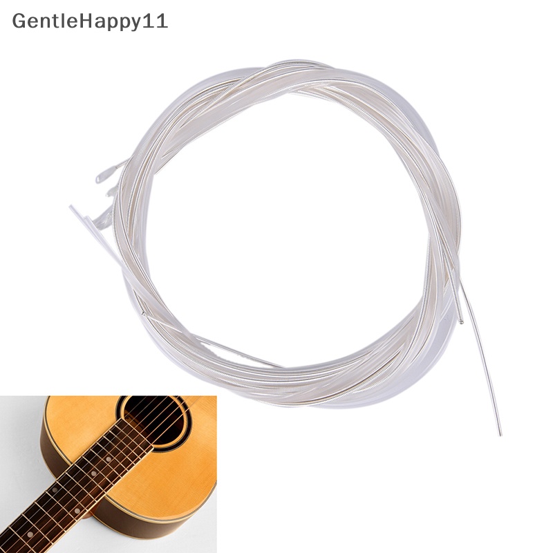 Gentlehappy 6pcs String Gitar Nylon Silver Plag Set Super Ringan Untuk Gitar Akustik id