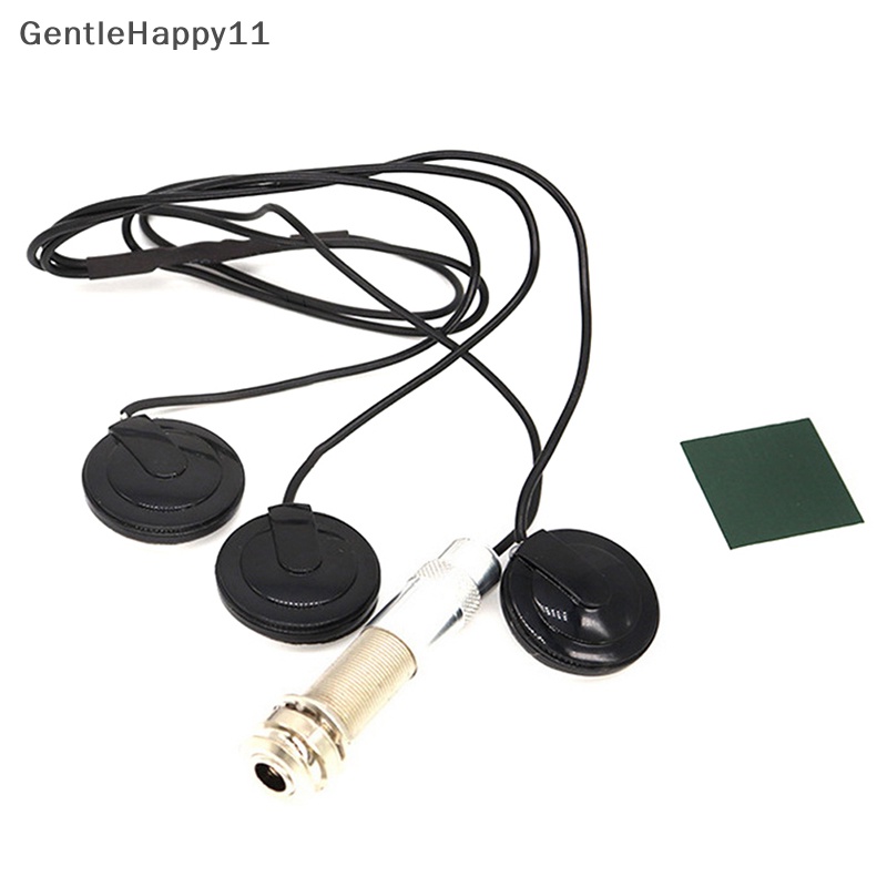 Gentlehappy Universal Pickup Piezo 3transducer 6.35mm Untuk Gitar Akustik Ukulele Mandolin id