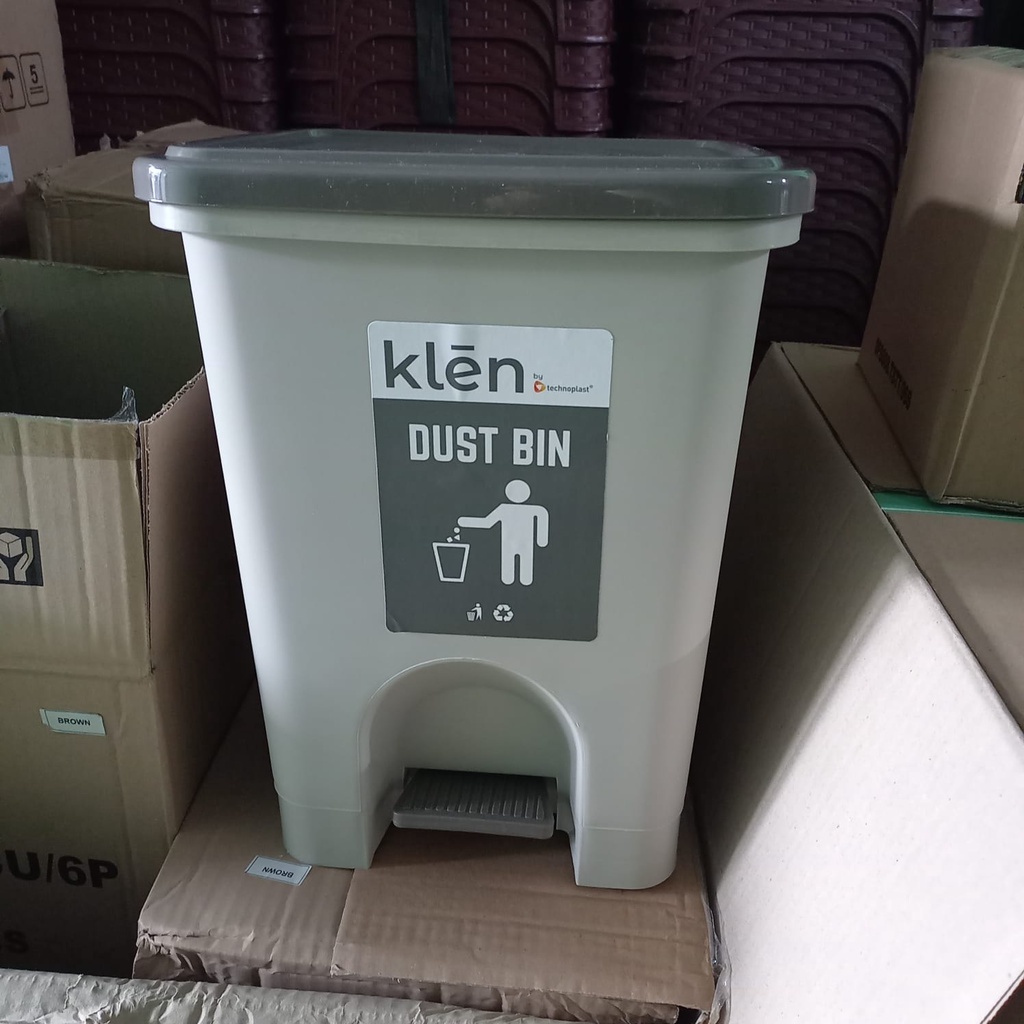 Tempat Sampah Injak Kotak 13,7 L Aesthetic Premium Kokoh / Dustbin Modern Tong Sampah Rumah Dapur