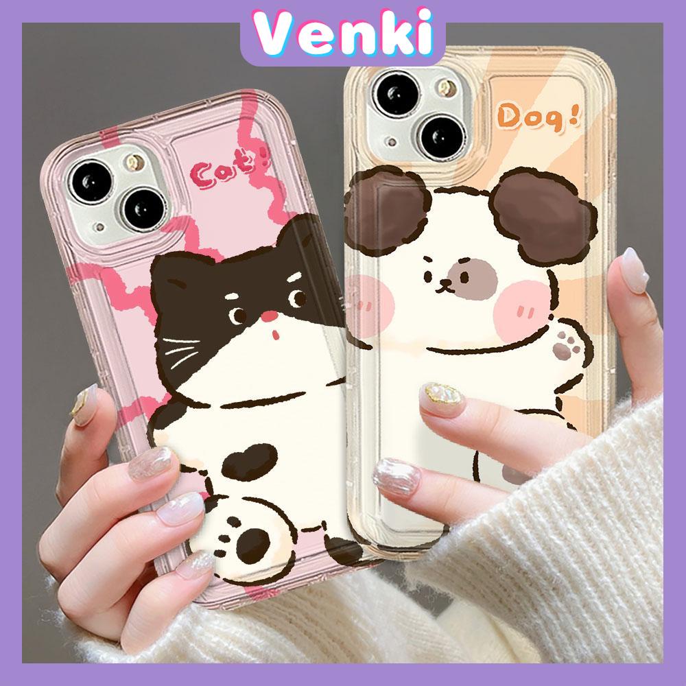 VENKI - For iPhone 11 Case Clear Phone Case TPU Soft Case Airbag Shockproof Protection Camera Cute Kitten Puppy Compatible with iPhone 14 13 Pro Max iPhone 12 Pro Max XR XS  8Plus