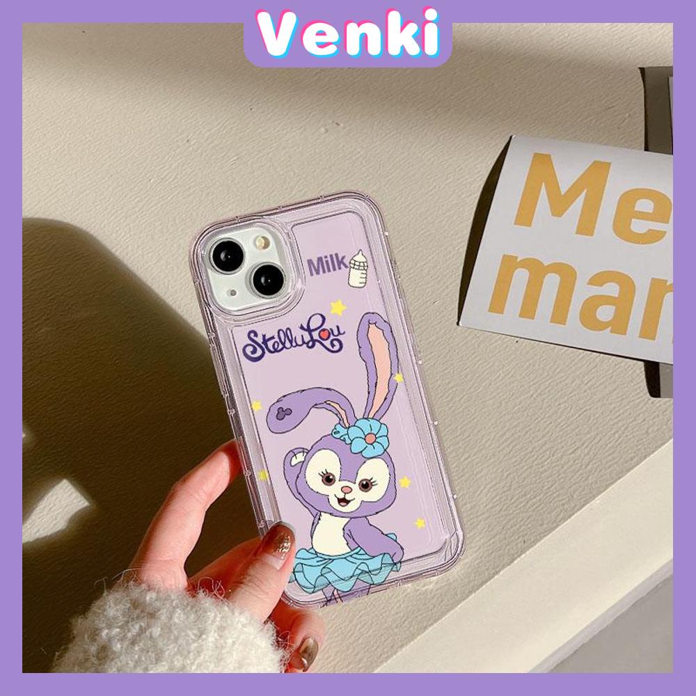 VENKI - For iPhone 11 Case Clear Phone Case TPU Soft Case Airbag Shockproof Protection Camera Cute Cartoon Rabbit Compatible with iPhone 14 13 Pro Max iPhone 12 Pro Max XR XS 7 8