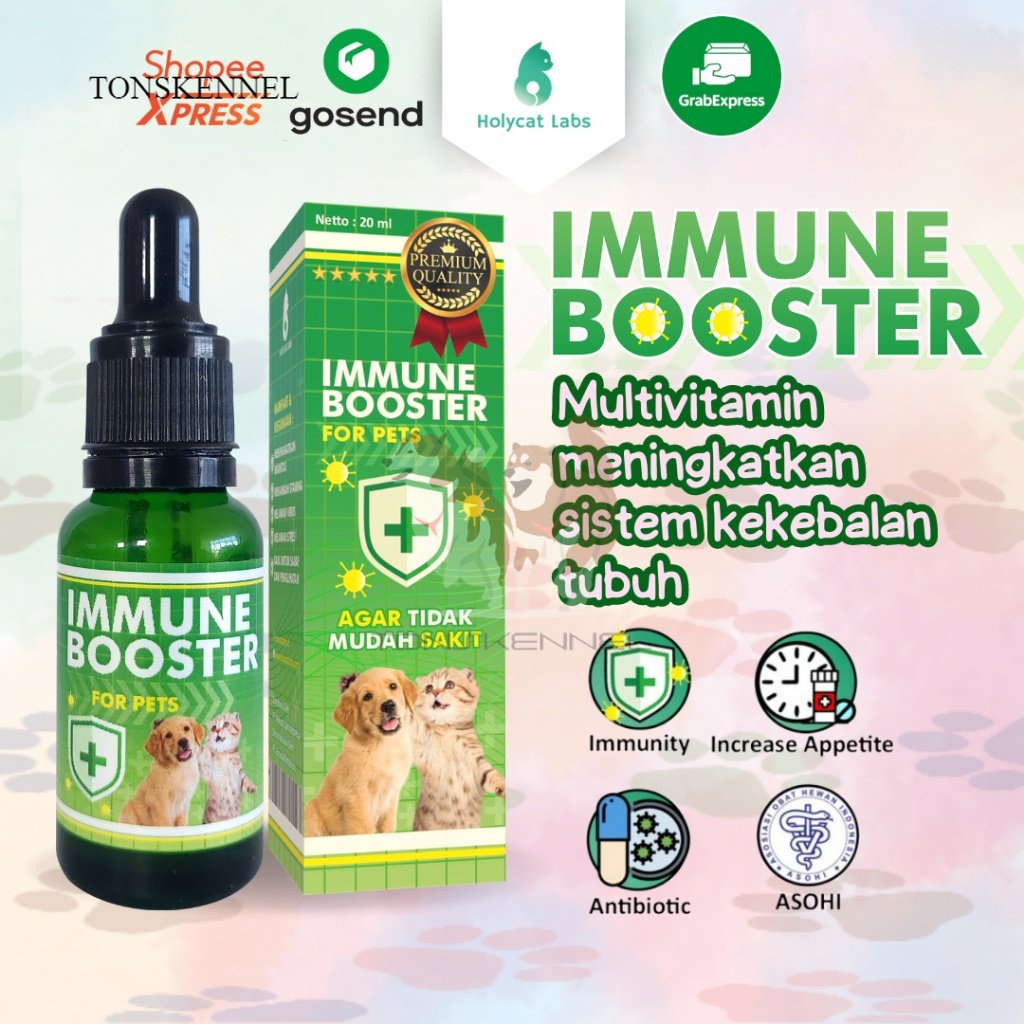 Vitamin Imun Kucing Anjing Menjaga Stamina Anti Virus Stress Immune Booster Tetes 20 ML