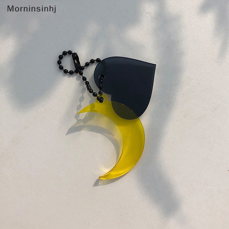 Mornin Handmade Berbentuk Hati Akrilik Gantungan Kunci Link Gantungan Kunci Dekoratif Kait Tas Liontin Handbag Pendant Accessorie Car Keys Chain id