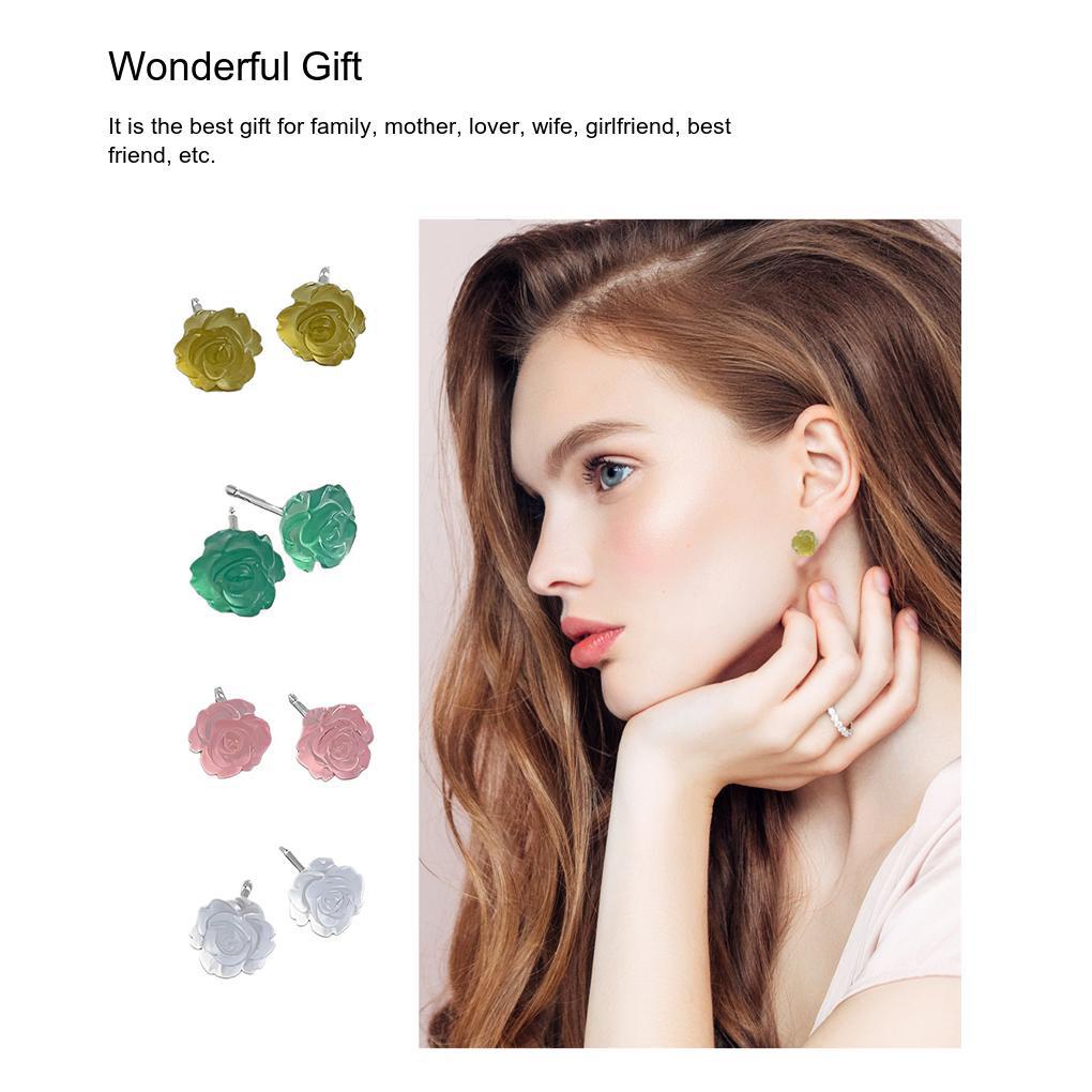 2buah Anting Bunga Rose Earring Perhiasan Fashion Aksesori Gadis Wanita Manis Statement Ear Studs Untuk Pernikahan