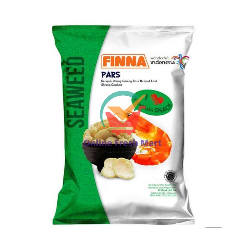 

40g - FINNA Pars Kerupuk Udang snack siap makan rasa Seweed - Online Fresh Mart Denpasar